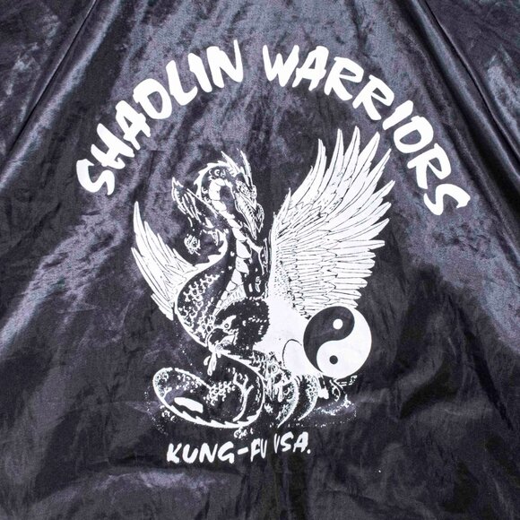 Shaolin Warriors Kung Fu USA Bomber Jacket Small VTG 90s Streetwear New York - Picture 6 of 7